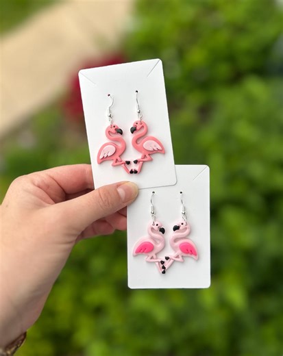 Polymer Clay Pink Flamingo Earrings, Fun Fashion Jewelry, Flamingo Lovers Gifts - Etsy