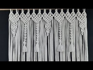 Tutorial Cortina FACIL en Macramé N 90. PASO a PASO Cortina en Macramé. Macramé Curtain Tutorial