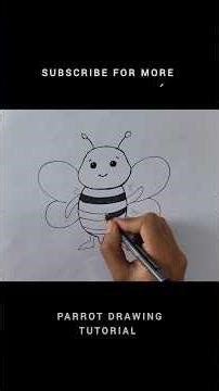 Bee Drawing Process ✨️ watch full Video