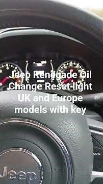 Jeep Renegade Oil Change Light Reset UK and Europe model