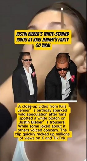 Justin Bieber’s White-Stained Pants at Kris Jenner’s Party Go Viral