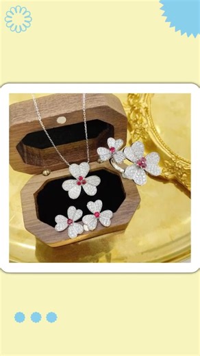 Luxury isn't a splurge; it's a statement. ✨ Introducing the exquisite 18K Red Gemstone Round Clover Jewelry Set, a masterpiece that radiates elegance and charm. 💎 Crafted to perfection, this stunning set not only enhances your natural beauty but also empowers your confidence in every occasion—from brunches to unforgettable evenings. 🌹 With its rich red gemstones and unique clover design, it effortlessly complements every outfit, making you the center of attention. 🌟💖 Don’t just wear jewelry;