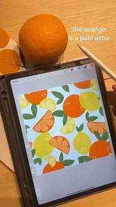 Another pattern this one screams summer #procreate #digitalart #repeatpattern #citrusart | Brigid Carey