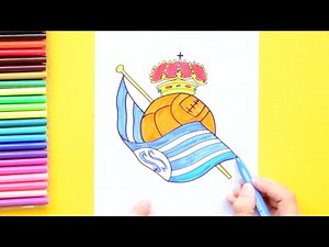 How to draw Real Sociedad F.C. logo