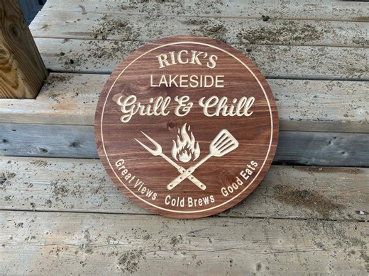 Rustic Cottage Wood Sign | Custom Family Cabin Sign | Lake House Wall Decor | Farmhouse Outdoor Sign - Etsy