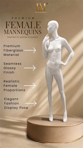 Improve your display with our premium female mannequins from Unique Mannequins