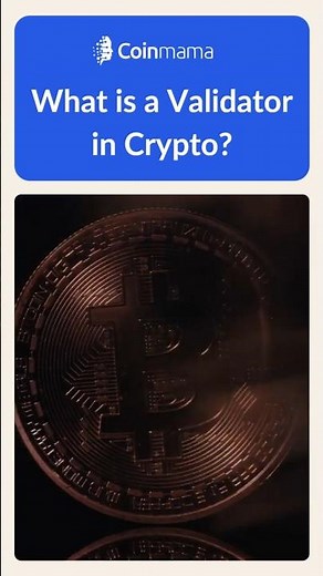 What is a validator in crypto?