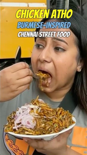 Burmese Street Food in Chennai 😳 #foodshorts #streetfood #foodreview