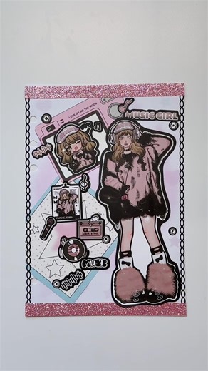 ASMR Journal 💖 Kpop Deco Stickers Scrapbooking #asmr #scrapbooking #journal #kawaii #kawaiijournal