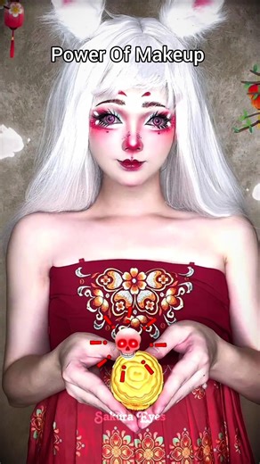 Power Of Makeup ☠️☠️☠️#makeup #sakuraeyes #trollface