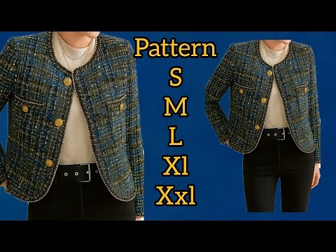 Tweed Jacket Pattern Making from Scratch | Easy Chanel-Inspired Jacket Drafting Tutorial 2025