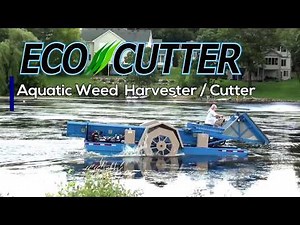 Eco-Cutter Operating Cutting Harvesting Aquatic Weeds Demo Video