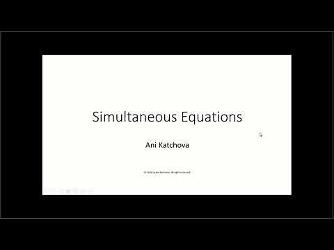 Simultaneous Equations