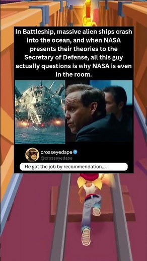 In Battleship, massive alien ships crash into the ocean, and when NASA presents their theories