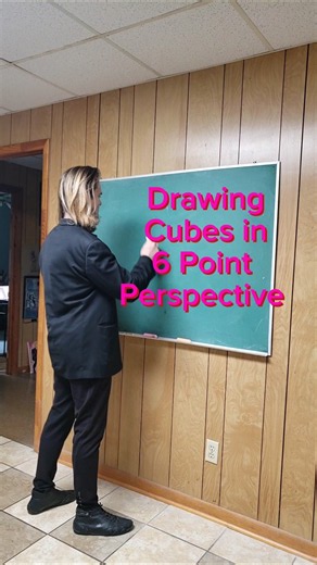 Drawing Cubes in 6 Point Perspective! Spherical 👁🙏🔥 #shorts