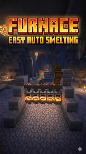 Minecraft furnace tutorial. Easiest & most useful design #minecraft #minecraftsurvival #twitch