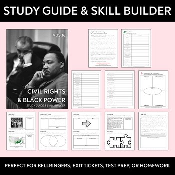 Civil Rights & Black Power: Study Guide and Skill Builder (VUS.16)