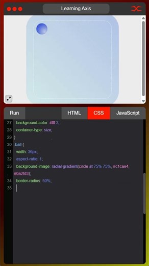 Moving Ball | HTML CSS