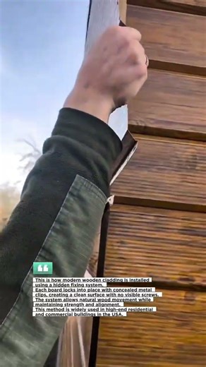 Hidden Fixing Wooden Cladding System Installation #WoodCladding #Construction #USA