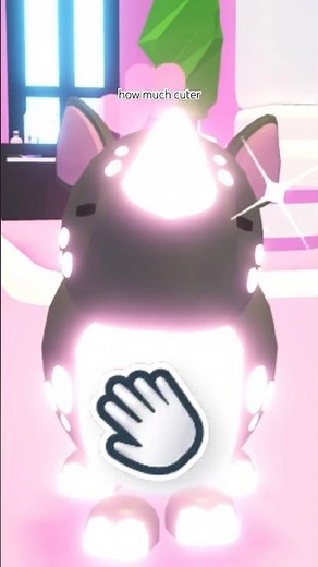 TODAY i made the NEW BLACK RHINO a NEON in adopt me! #roblox #adoptme #adoptmepets