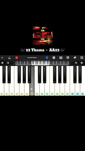 AA23 - 23 Theme || PIANO - cover, notes, tutorial, ringtone || Allu Arjun, Anirudh #shorts #trending
