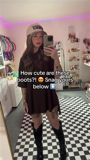 I love a good affordable boot find here on TikTok Shop, these come in different colors too. 🙌🏻🥰 @LEISURE & DRESSY SHOES #leisuredressyshoes #midcalfboots #cowboyboots #affordablefashion #tiktokshopfind