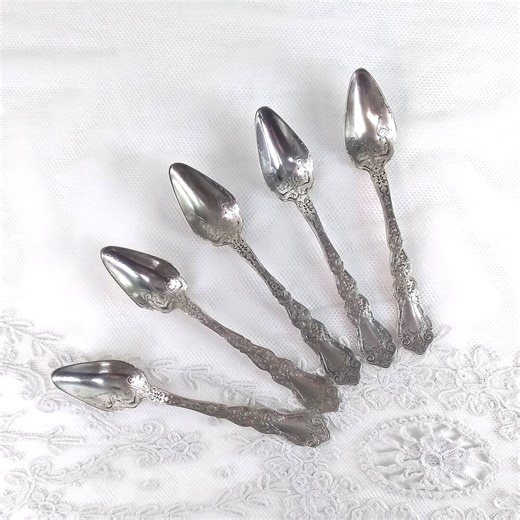 Alhambra Spoons, Antique Rogers Silver Plate, Vintage Set of 5 Fruit Spoons From 1907 - Etsy