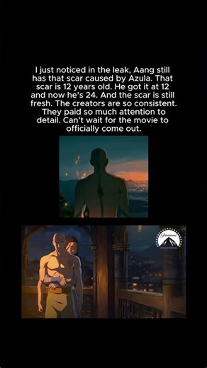 Aang still has the scar caused by Azula #avatarthelastairbender