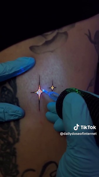 check out these cool UV light tattoos, called UVealism (Source: IG - jjhalltattoo) #tattoo #ultraviolet #cool #insane #fyp