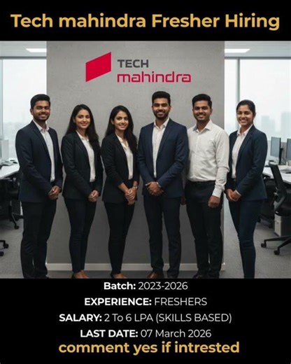 Tech Mahindra Fresher Hiring 2024-25 | 2 to 6 LPA | Apply Now!