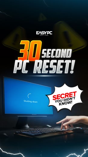 35K views · 368 reactions | 30-60 seconds PC reset! #EasyPC | EASY PC | Facebook