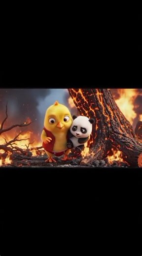 Chick saves the baby👶from Fire Ball #chicks #viralvideo #shortsfeed #shorts #fire #explore