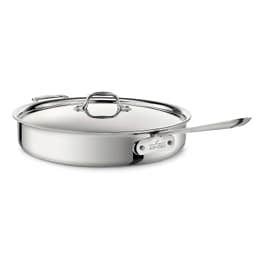 D3 Stainless 3-ply Bonded Cookware, Saute Pan with lid, 6 quart
