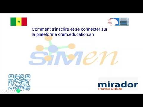 CREM/MIRADOR : Comment se connecter et s'inscrire sur la plateforme crem.education.sn