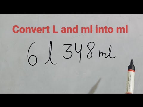 Convert l and ml into ml | convert l into ml #conversion #convert into litre #capacity #maths #ml