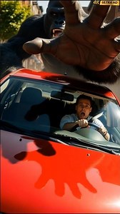 Gigantic Gorilla Stops Runaway Car with One Hand! | Real-Life Hero Moment 4K
