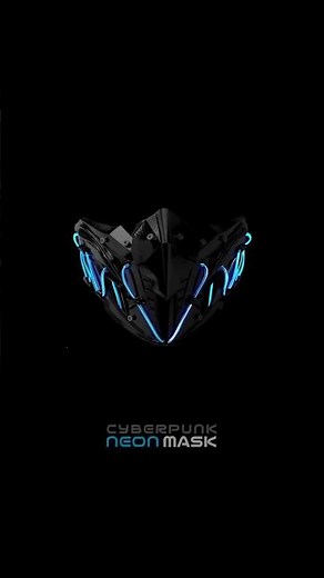Cyberpunk Neon Mask