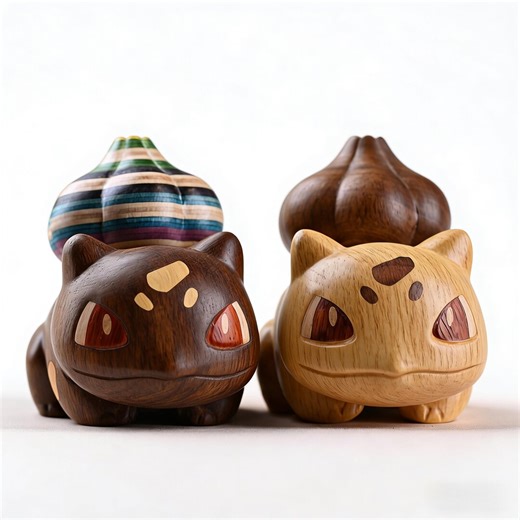 Hand Carved Wooden Bulbasaur Figurine, Pokemon Wood Sculpture, Anime Collectible Gift,natural Wood Collectible Gift for Pokémon Fans - Etsy