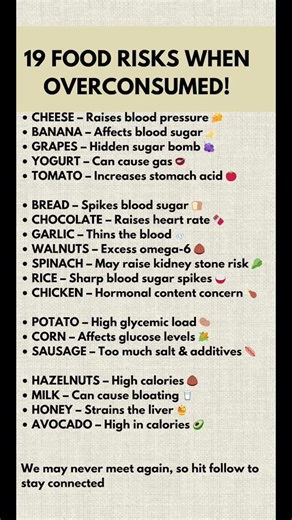 19 Foods That May Cause Problems When Overeaten #healthawareness #dailyhabits #dietaryguidelines