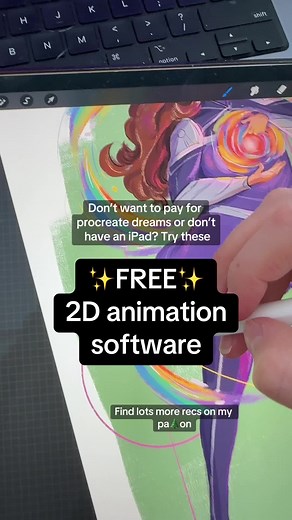 FREE 2D animation software . . What software do you like to use for animation? . . . #2danimation #2danimator #procreatedreams #artschool #artstudent