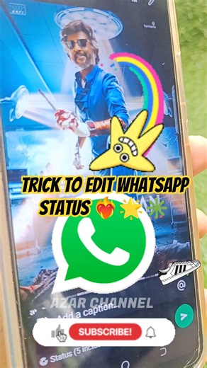 How to Edit WhatsApp Status ❤️‍🔥🌟✳️ #azarchannel #whatsapp #whatsappstatus