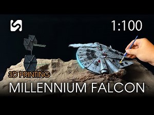Millennium Falcon from Star Wars 3D Printed Diorama Scene Creation
