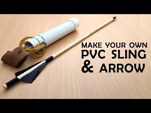 Homemade PVC Slingshot bow! What the HACK #5