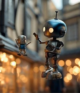 robot01 寝落ちしてみた夢はなんだか不思議で切ない #loop #ループ動画 #小さな異世界 #robot #miniature @秒速80cm | 80cm_per_sec