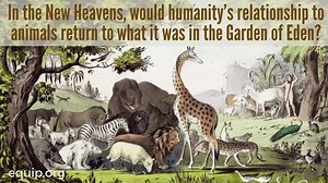 Hank Hanegraaff, the host of the Bible Answer Man broadcast, talks with Avery who wants to know what humans' relationship to animals will be in the new heavens. 🔴 Subscribe to our channel: https://www.youtube.com/user/CRInstitute?sub_confirmation=1 ------------- ✅ Your partnership matters! Help us keep producing our content by becoming a CRI partner and as our thank you receive one of Hank's books or one of our partnering resources to equip you in the Christian faith. https://www.equip.org/part