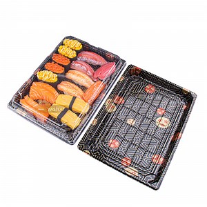 [Hot Item] Custom Plastic Takeaway Sushi Food Packaging Containers Japanese Sushi Boxes