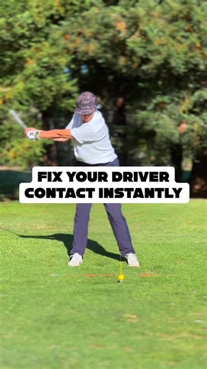 Comment ‘Driver’ if you’re tired of hitting down on your driver and losing distance I used to think hitting down was the answer for every club in the bag. I was dead wrong. Your driver is different from your irons - hitting down actually KILLS your distance and accuracy. That frustration you feel when you top or chunk your driver? It’s because you’re treating it like an iron shot. Here’s my favorite drill to groove that upward strike: 1. Place a headcover 3 driver-head widths in front of your ba