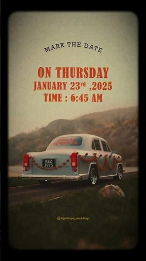 Vintage Wedding Invitation Video | Tighthope Weddngs