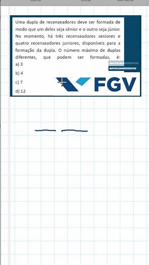 FGV - Combinatorial Analysis - IBGE 2026 - A pair of census takers must be formed so that