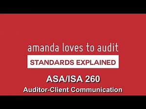 COMMUNICATION between the AUDITOR and the CLIENT | ISA/ASA 260 explained